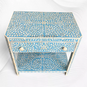 Bone Inlay Edge Floral Bedside