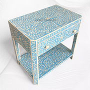 Bone Inlay Edge Floral Bedside