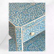 Bone Inlay Edge Floral Bedside