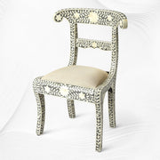 Bone Inlay Floral Chair Grey