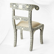 Bone Inlay Floral Chair Grey