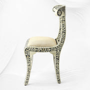 Bone Inlay Floral Chair Grey