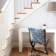 Bone Inlay Floral Console Table White
