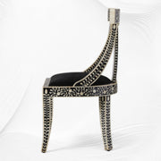 Bone Inlay Moroccan Chair Black