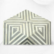 Bone Inlay Octagonal Stool Grey