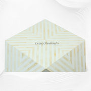 Bone Inlay Octagonal Stool White