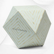 Bone Inlay Octagonal Stool White