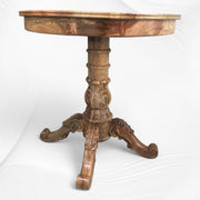 Bone Inlay Round Dining Table Natural