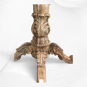 Bone Inlay Round Dining Table Natural