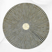 Bone Inlay Round Stripe Coffee Table Black