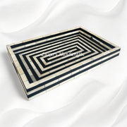 black and white bone inlay tray