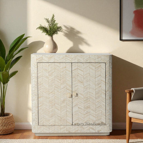 Braided Full Bone Inlay Cabinet