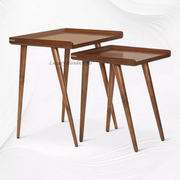Capri Nesting Table Set Natural Finish