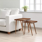 Capri Nesting Table Set Natural Finish