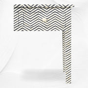 Chevron Bone Inlay 3 Drawer Console Black