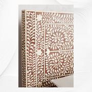 Cozy Bone Inlay Bed Brown