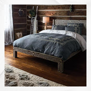 Cozy Bone Inlay Bed Brown