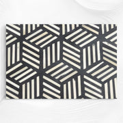 Cube Optical Bone Inlay Coffee Table Black