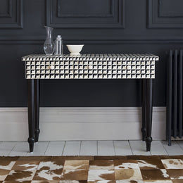 Cuboid Bone Inlay Console Table Black
