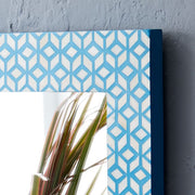 Diamond Bone Inlay Mirror Blue