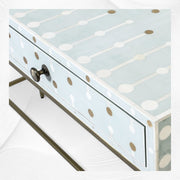 Dot Bone Inlay 2 Drawer Console Slate Blue
