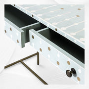 Dot Bone Inlay 2 Drawer Console Slate Blue
