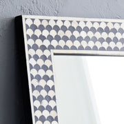 Drop Bone Inlay Square Mirror Black