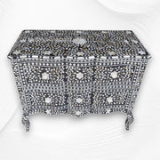 Estelle Mother of Pearl Inlay Curved Dresser Black