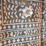 Estelle Mother of Pearl Inlay Curved Dresser Grey