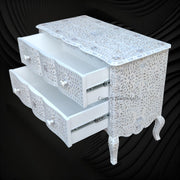 Estelle Mother of Pearl Inlay Curved Dresser Ivory