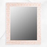 Fez Mother Of Pearl Inlay Mirror Pale Pink