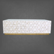 Fez Mother Of Pearl Inlay Rectangle Center Table White