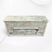 Brielle Reclaimed Wooden Console White Distress Finish