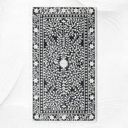 Floral Bone Inlay 2 Drawer Coffee Table Black | Coffee Table With Inlay