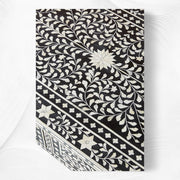 Floral Bone Inlay 2 Drawer Coffee Table Black | Coffee Table With Inlay