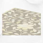 Floral Bone Inlay Box Grey