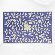 Floral Bone Inlay Box Indigo