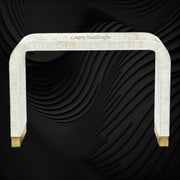 Full Bone Inlay Waterfall Console Table 2