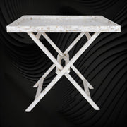 Full Mother Of Pearl Inlay Side Table