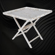 Full Mother Of Pearl Inlay Side Table