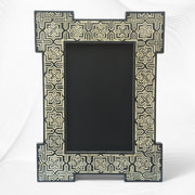 Geometric Black Bone Embossed Mirror