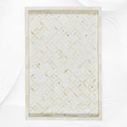 Geometric Bone Inlay Tray White