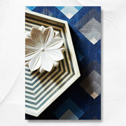 Grey Bone Inlay Tray Hexagon | Bone Shaped Serving Tray