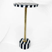 Hexa Inlay Side Table Blue
