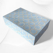 Ice Blue Moroccan Bone Inlay Box