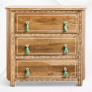 Jiya Mango Wood Inlay Chest of 3 Drawers