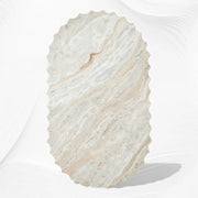 Jolie Marble Coffee Table Oval Fantasy Brown