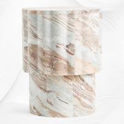 Jolie Marble Side Table Fantasy Brown