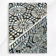 Kaleidoscope Mother of Pearl Inlay Nightstand Black