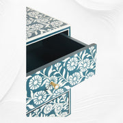 Lalita Bone Inlay Nightstand Teal Green | Green Bedside Table